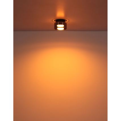 Globo - LED-Deckenleuchte 1xGX53/6W/230V d 13 cm rauchig/schwarz