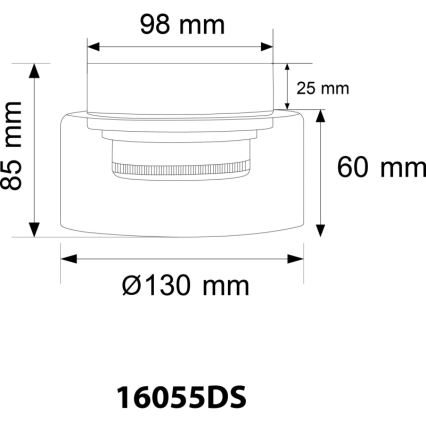 Globo - LED-Deckenleuchte 1xGX53/6W/230V d 13 cm rauchig/schwarz