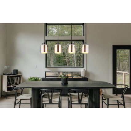 Globo - Hängeleuchte 4xE27/60W/230V glänzendes Chrom