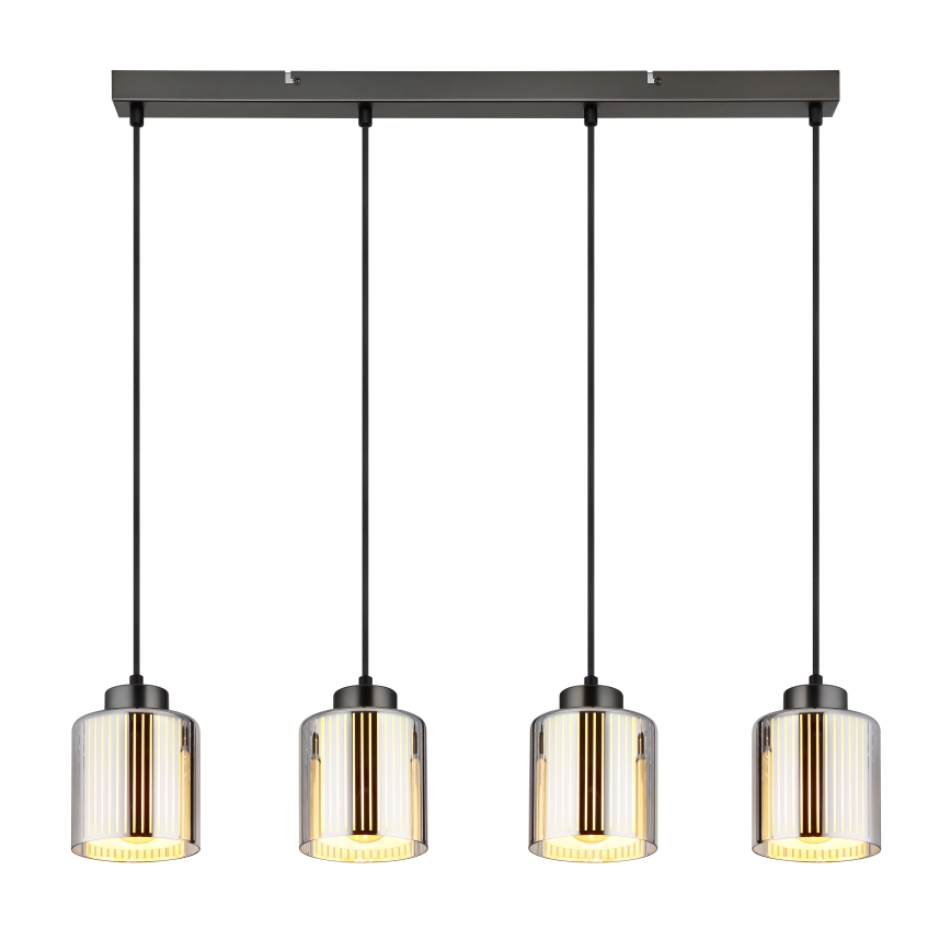 Globo - Hängeleuchte 4xE27/60W/230V glänzendes Chrom