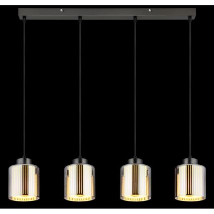 Globo - Hängeleuchte 4xE27/60W/230V glänzendes Chrom