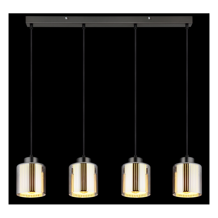 Globo - Hängeleuchte 4xE27/60W/230V glänzendes Chrom