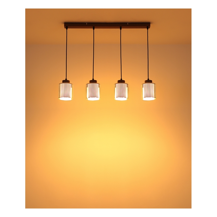 Globo - Hängeleuchte 4xE27/60W/230V glänzendes Chrom