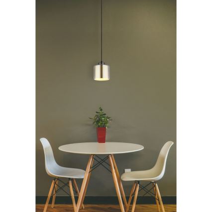 Globo - Hängeleuchte 1xE27/60W/230V glänzendes Chrom d 14 cm