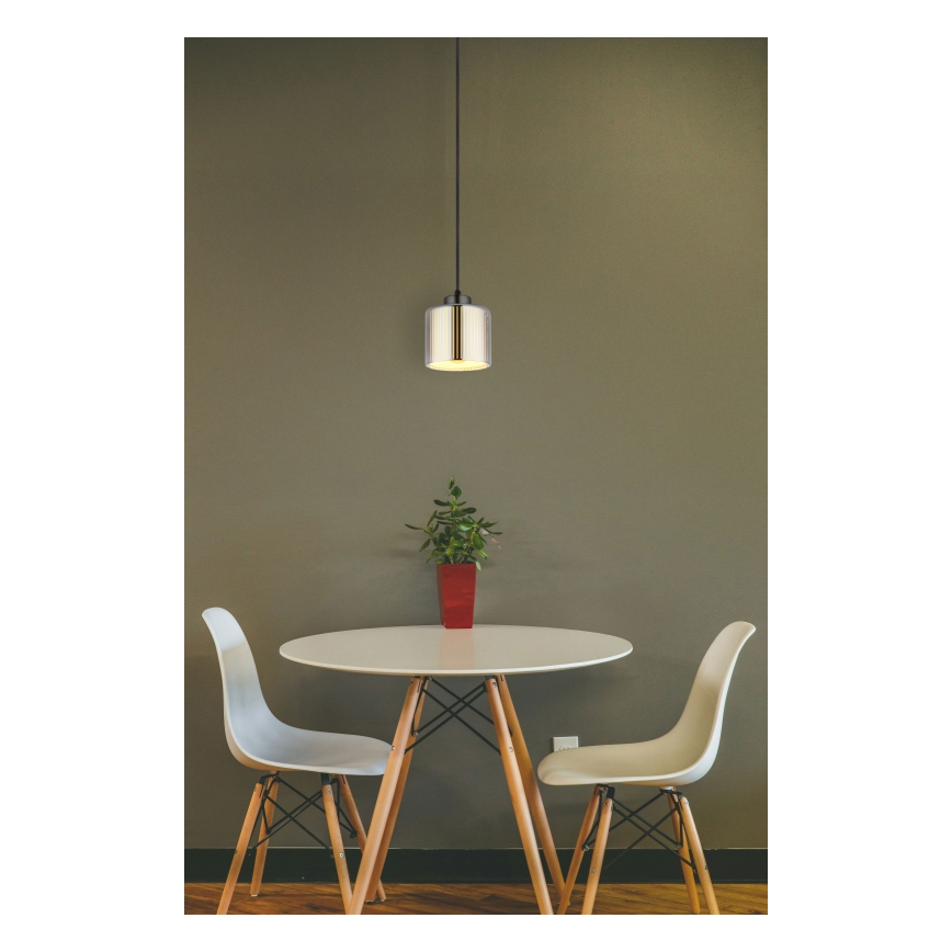 Globo - Hängeleuchte 1xE27/60W/230V glänzendes Chrom d 14 cm