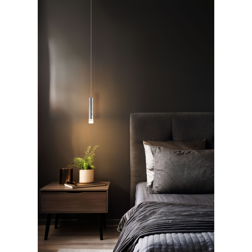 Globo - LED-dimmbare Touch-Akkuleuchte 2-in-1 LED/2W/230/5V mattchrom