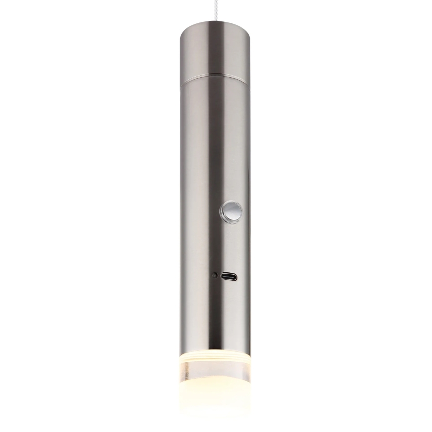Globo - LED-dimmbare Touch-Akkuleuchte 2-in-1 LED/2W/230/5V mattchrom