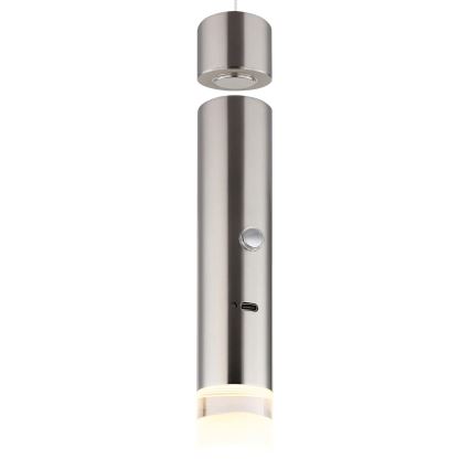 Globo - LED-dimmbare Touch-Akkuleuchte 2-in-1 LED/2W/230/5V mattchrom