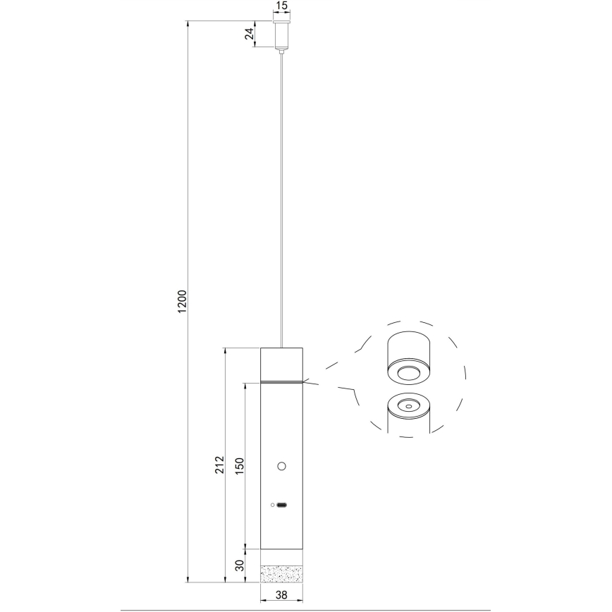 Globo - LED-dimmbare Touch-Akkuleuchte 2-in-1 LED/2W/230/5V mattchrom