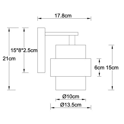 Globo - Wandleuchte 1xE27/40W/230V