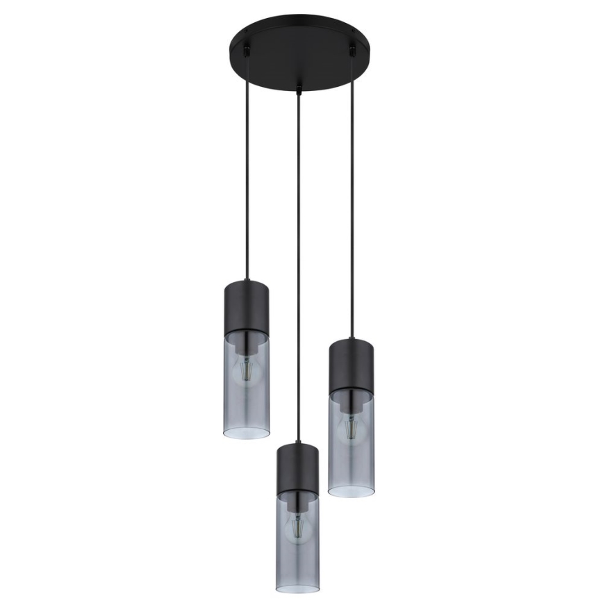Globo - Hängeleuchte 3xE27/25W/230V d 30 cm schwarz