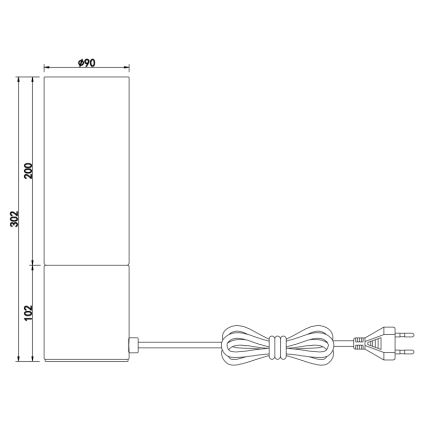 Globo - Touch-Tischlampe 1xE27/25W/230V Ø 9 cm schwarz
