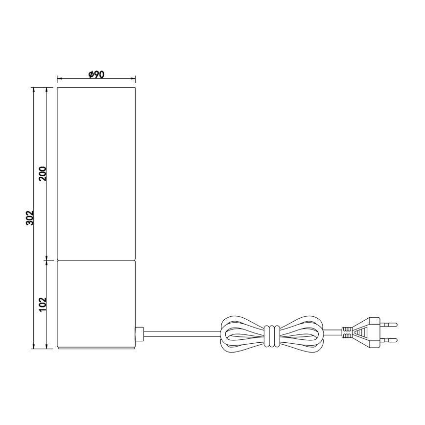 Globo - Touch-Tischlampe 1xE27/25W/230V Ø 9 cm schwarz