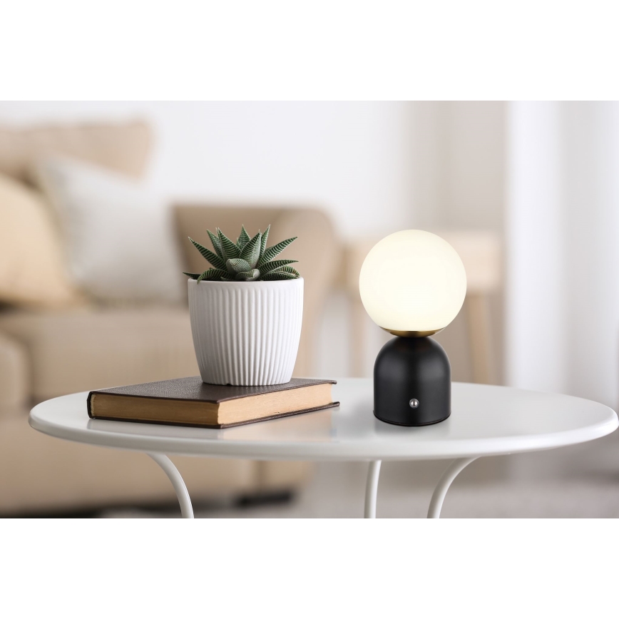Globo - Dimmbare LED-Tischleuchte mit Touch-Funktion LED/2,5W/3,7V 2700/4000/65000K 1800 mAh USB schwarz