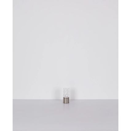 Globo - LED dimmbare Touch-Tischlampe LED/2,5W/3,7V 2700K/4000K/6500K 1800 mAh USB matt Chrom