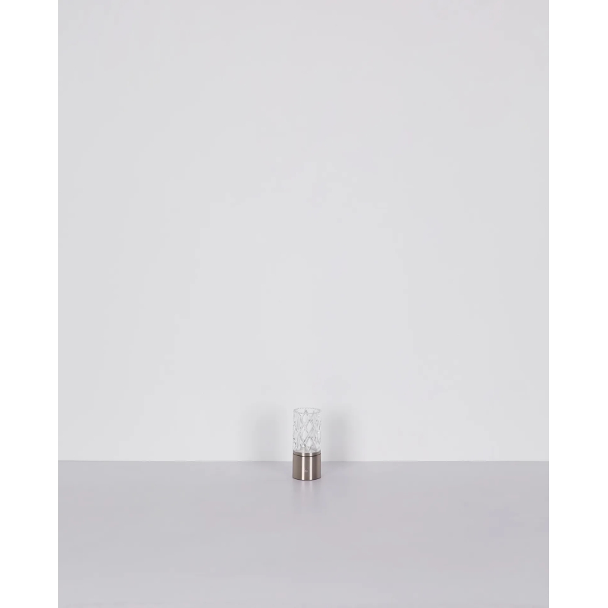 Globo - Dimmbare LED-Tischleuchte mit Touch-Funktion LED/2,5W/3,7V 2700K/4000K/6500K 1800 mAh USB matt Chrom