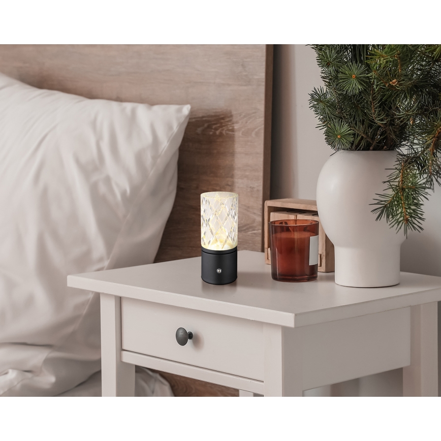 Globo - LED dimmbare Touch-Tischlampe LED/2,5W/3,7V 2700K/4000K/6500K 1800 mAh USB schwarz