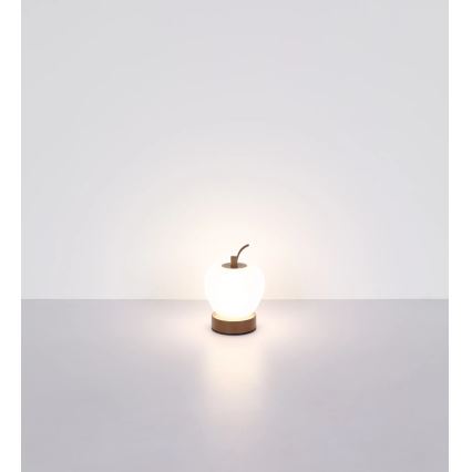 Globo - Dimmbare LED-Tischleuchte mit Touch-Funktion LED/2W/3,7V 2700K/4000K/6500K 1200 mAh USB braun