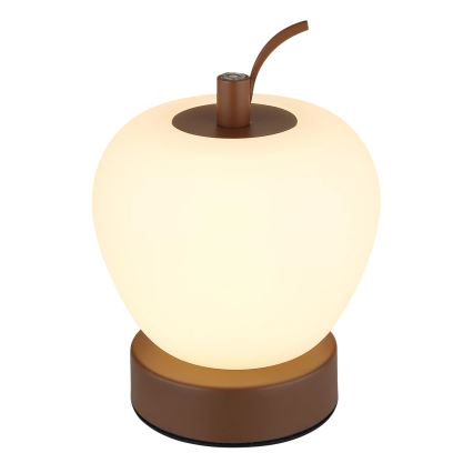 Globo - Dimmbare LED-Tischleuchte mit Touch-Funktion LED/2W/3,7V 2700K/4000K/6500K 1200 mAh USB braun