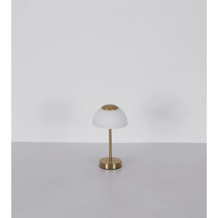 Globo - Wiederaufladbare, dimmbare LED-Tischlampe LED/2,5W/5V 1800 mAh 2700K/4000K/6500K Messing