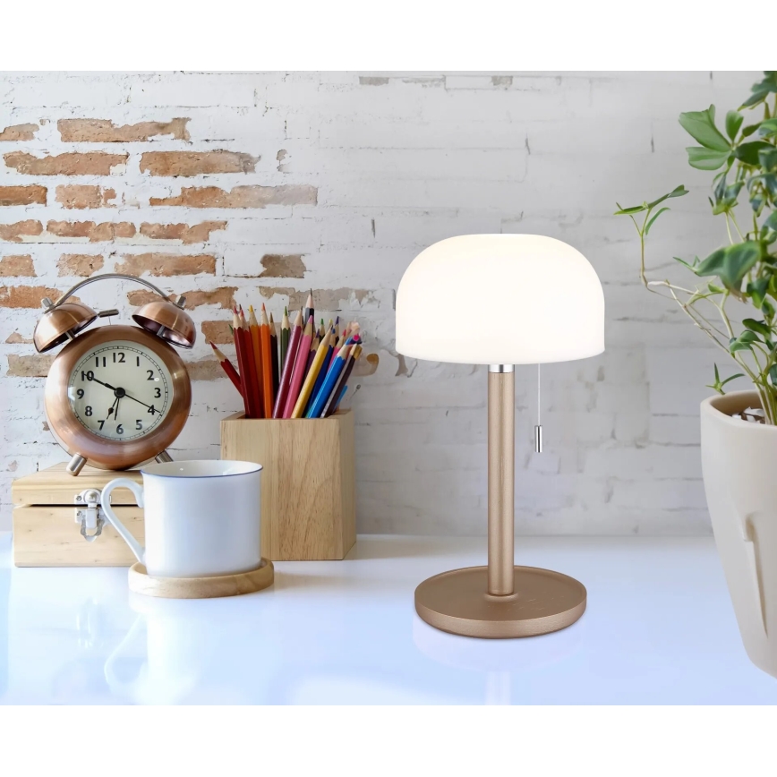 Globo - Aufladbare LED-Tischleuchte LED/1,5W/3,7V 3000/4200/6000K 1800mAh braun