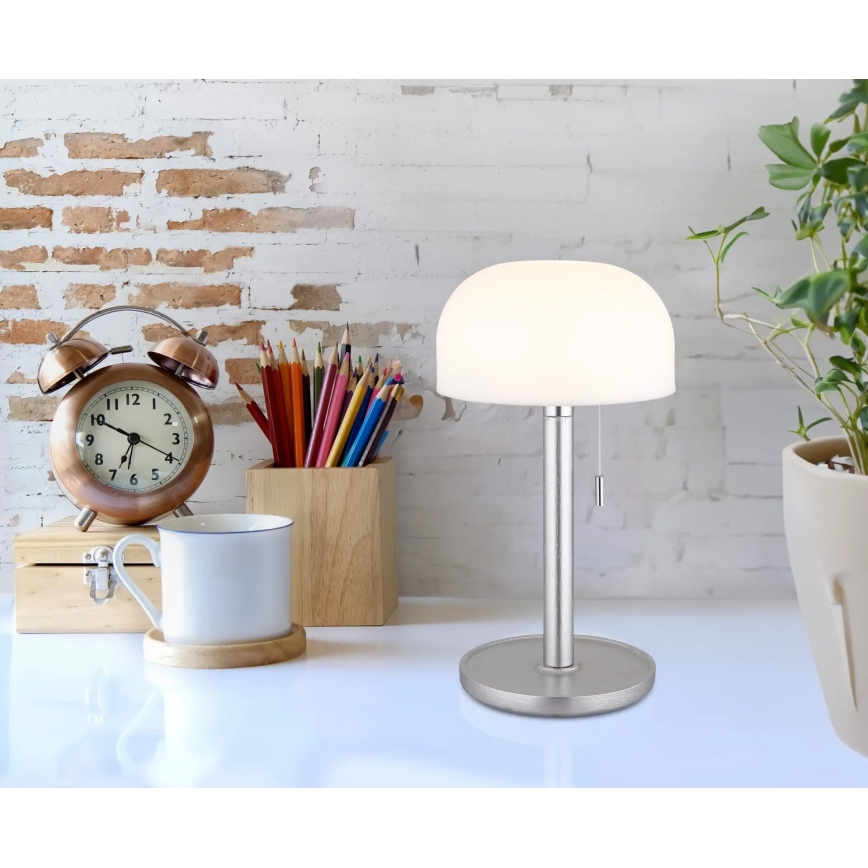 Globo - Aufladbare LED-Tischleuchte LED/1,5W/3,7V 3000/4200/6000K 1800mAh silbern
