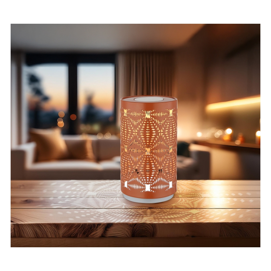 Globo - LED RGB Touch-Lade-Tischlampe LED/1W/5V 500 mAh kupferfarben