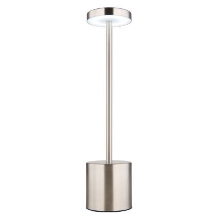 Globo - Dimmbare LED-Tischleuchte mit Touch-Funktion LED/1,2W/3,7V 2000K/3500K/7000K 1200 mAh USB matt Chrom