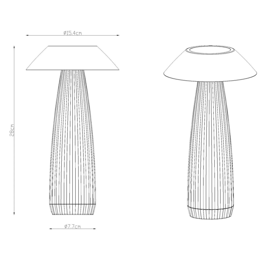 Globo - LED Dimm- und aufladbare Tischleuchte mit Touch-Funktion LED/1W/3,7V 3000K 1200mAh weiß
