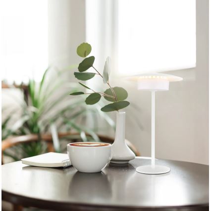 Globo - LED Außen-Tischlampe mit Touch-Bedienung, wiederaufladbar LED/3W/3,7V 1800/2700/3000K IP44 1800 mAh weiß