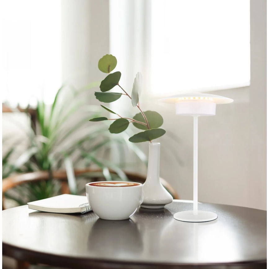 Globo - LED Außen-Tischlampe mit Touch-Bedienung, wiederaufladbar LED/3W/3,7V 1800/2700/3000K IP44 1800 mAh weiß