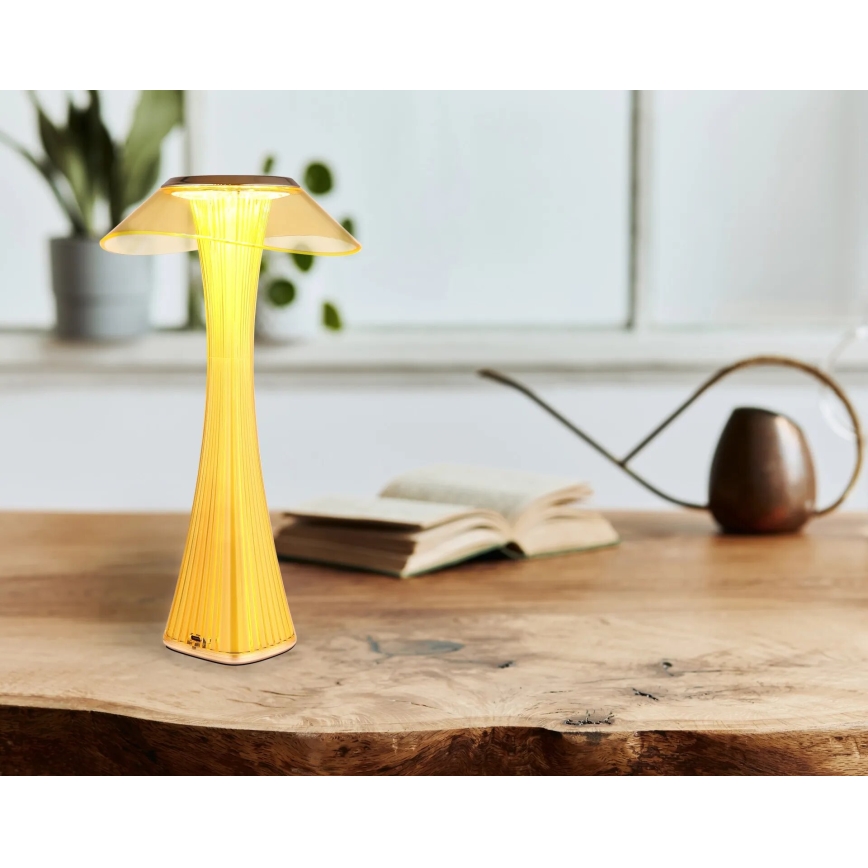 Globo - dimmbare, wiederaufladbare LED-Tischlampe LED/2,5W/3,7V 1200 mAh 2700/4500/6500K goldfarben