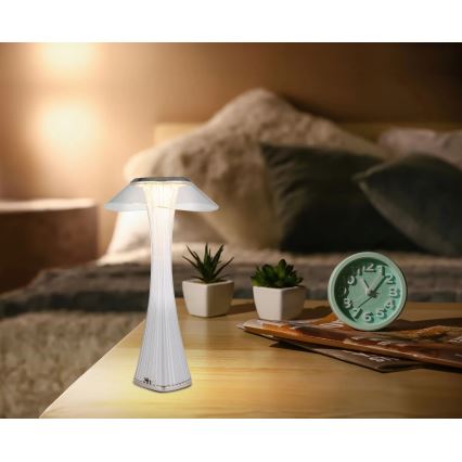 Globo - Dimm- und aufladbare LED-Tischleuchte LED/2,5W/3,7V 1200mAh 2700K/4500K/6500K weiß