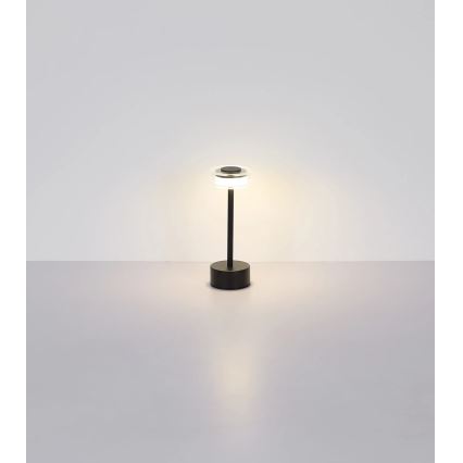 Globo - LED Dimm- und aufladbare Tischleuchte mit Touch-Funktion LED/2,5W/3,7V 2700/4000/6500K 1800mAh schwarz