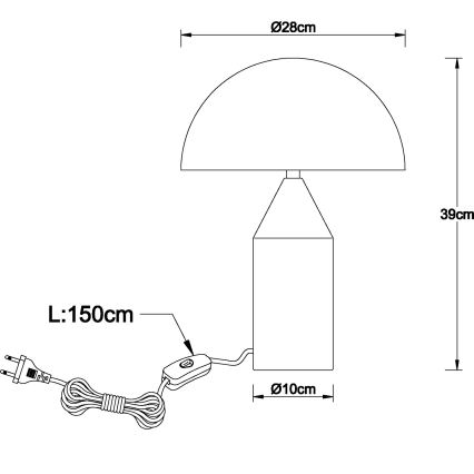Globo - Tischleuchte 2xE27/40W/230V Messing