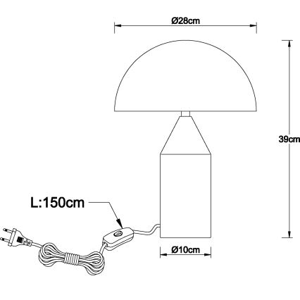 Globo - Tischleuchte 2xE27/40W/230V mattchrom