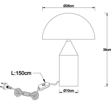 Globo - Tischlampe 2xE27/40W/230V