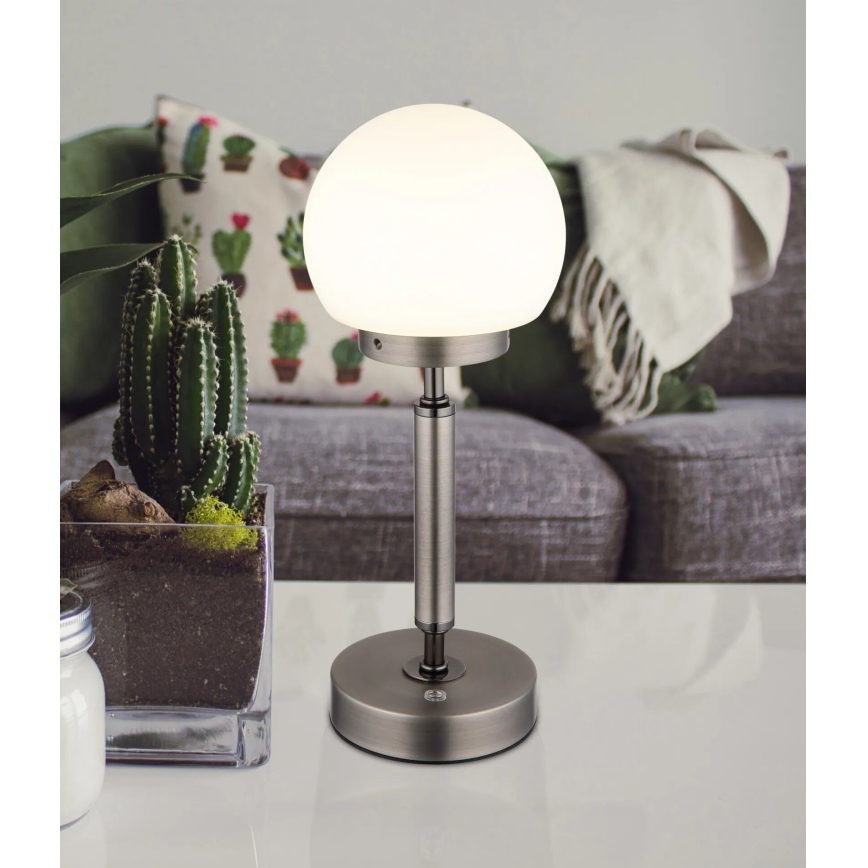 Globo - Dimm- und aufladbare LED-Tischleuchte mit Touch-Funktion LED/2,5W/5V 1800mAh 2700/4000/6500K anthrazit