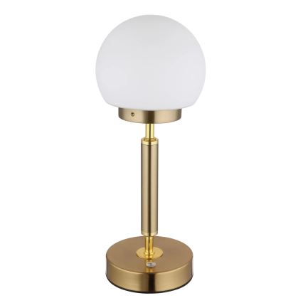 Globo - Dimm- und aufladbare LED-Tischleuchte mit Touch-Funktion LED/2,5W/5V 1800mAh 2700/4000/6500K Messing
