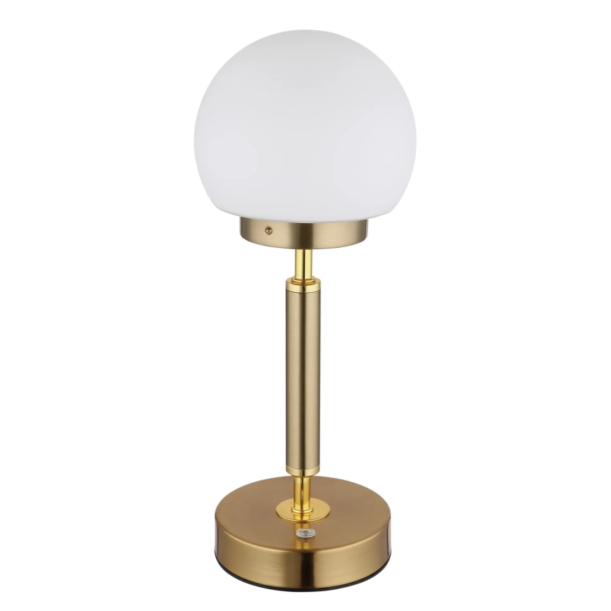 Globo - Dimm- und aufladbare LED-Tischleuchte mit Touch-Funktion LED/2,5W/5V 1800mAh 2700/4000/6500K Messing