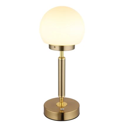 Globo - Dimm- und aufladbare LED-Tischleuchte mit Touch-Funktion LED/2,5W/5V 1800mAh 2700/4000/6500K Messing