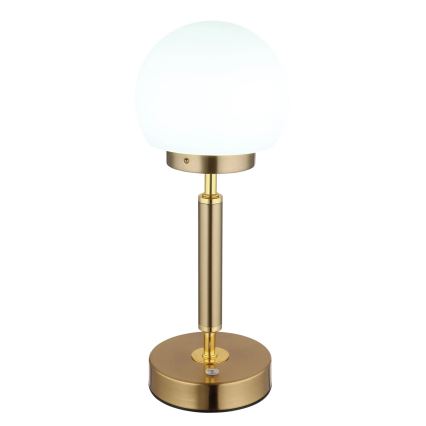 Globo - Dimm- und aufladbare LED-Tischleuchte mit Touch-Funktion LED/2,5W/5V 1800mAh 2700/4000/6500K Messing