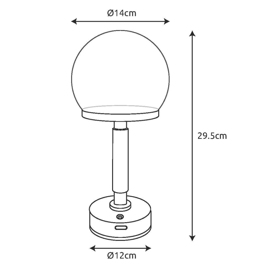 Globo - Dimm- und aufladbare LED-Tischleuchte mit Touch-Funktion LED/2,5W/5V 1800mAh 2800K grün