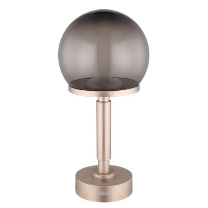 Globo - Dimm- und aufladbare LED-Tischleuchte mit Touch-Funktion LED/2,5W/5V 1800mAh 2700/4000/6500K Roségold