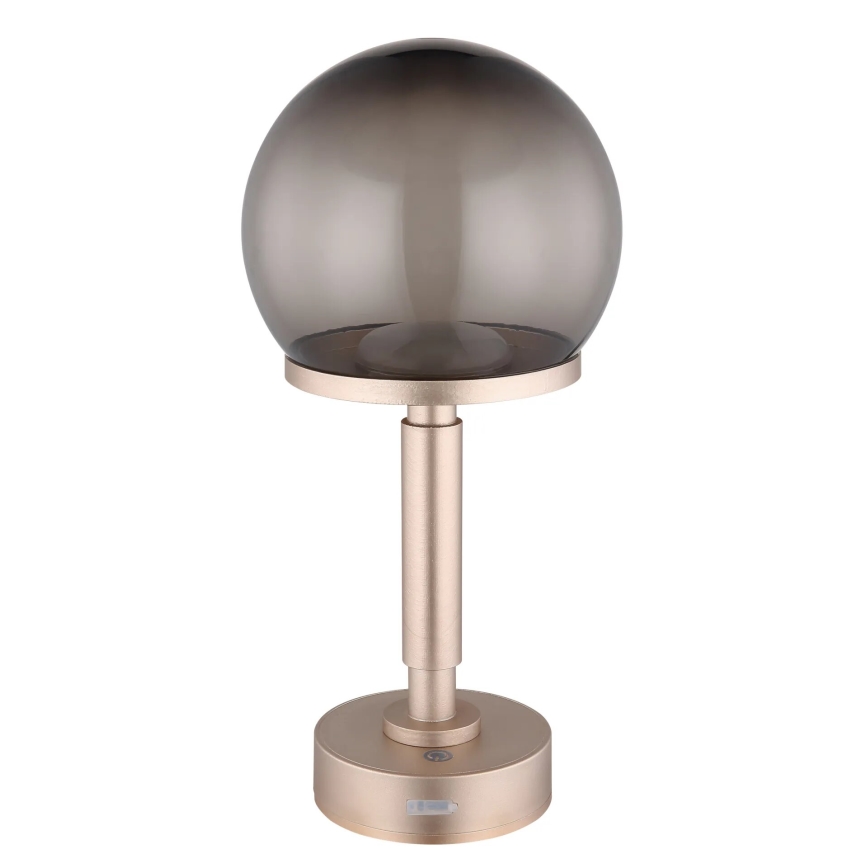 Globo - Dimm- und aufladbare LED-Tischleuchte mit Touch-Funktion LED/2,5W/5V 1800mAh 2700/4000/6500K Roségold