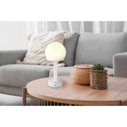 Globo - Dimm- und aufladbare LED-Tischleuchte mit Touch-Funktion LED/2,5W/5V 1800mAh 2800K weiß