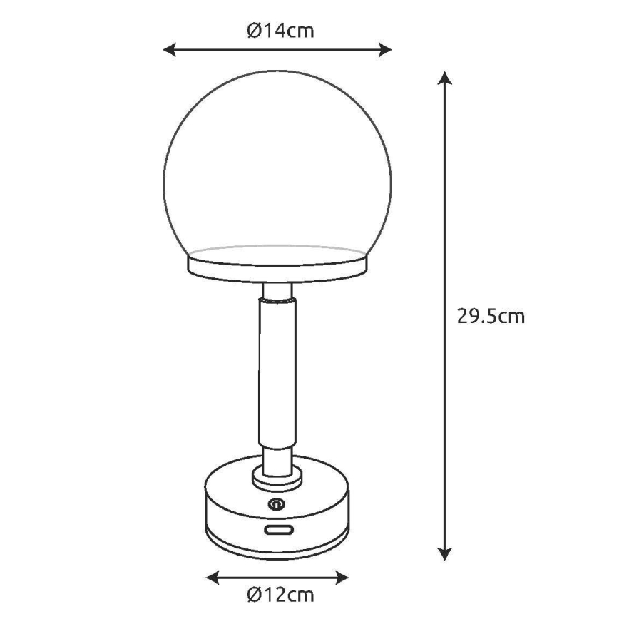 Globo - Dimm- und aufladbare LED-Tischleuchte mit Touch-Funktion LED/2,5W/5V 1800mAh 2800K weiß