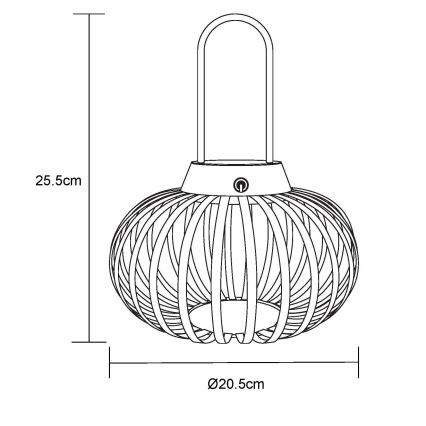 Globo - dimmbare, touchgesteuerte, wiederaufladbare LED-Tischlampe LED/1W/3,7V 1500 mAh