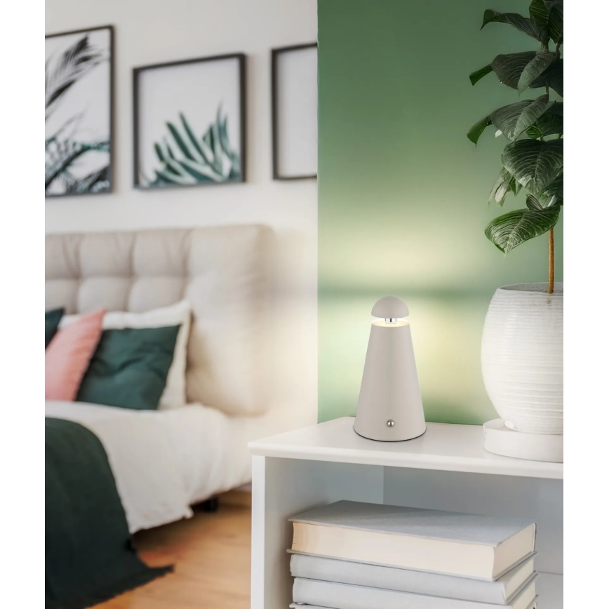 Globo - dimmbare LED-Tischlampe mit Touch-Bedienung, wiederaufladbar LED/1,2W/5V 1200 mAh 2700/4500/6000K