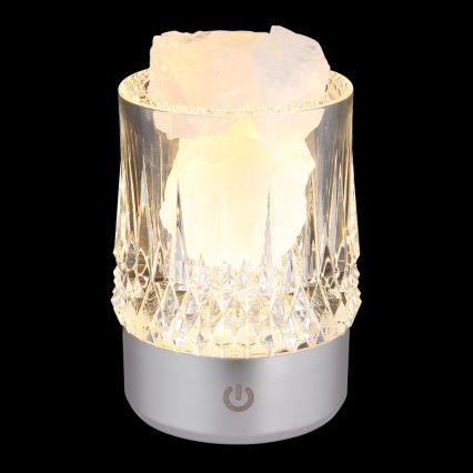 Globo - Dimmbare Touch-LED-Tischlampe, 1W/5V, 3000K, 1200 mAh, silber